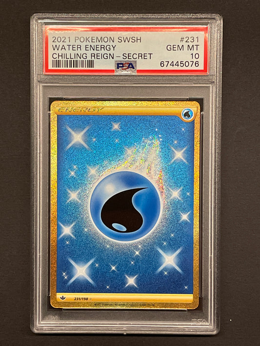 2021 Pokemon SWSH Chilling Reign 231/198 Water Energy PSA 10