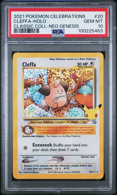 2021 Pokemon SWSH Classic Collection 20/111 Cleffa Holo PSA 10