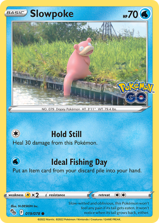 2022 Pokemon SWSH Pokemon Go 019/078 Slowpoke Reverse