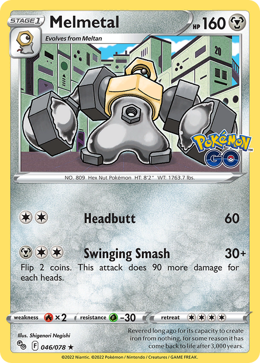 2022 Pokemon SWSH Pokemon Go 046/078 Melmetal Holo