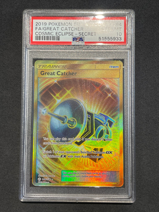 2019 Pokemon SM Cosmic Eclipse 264/236 Great Catcher PSA 10