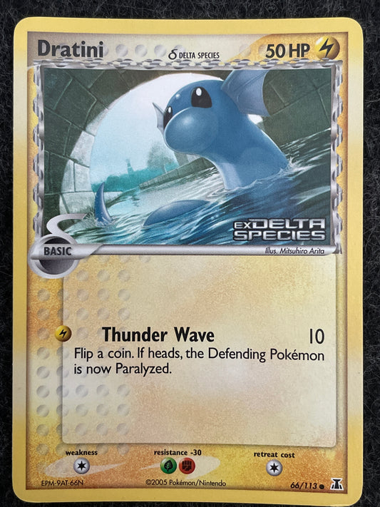 2005 Pokemon EX Delta Species 66/113 Dratini Reverse