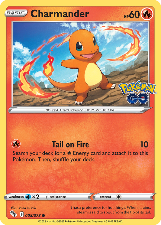 2022 Pokemon SWSH Pokemon Go 008/078 Charmander