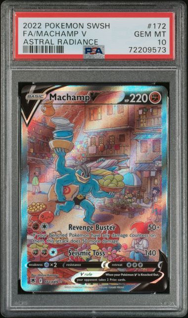 2022 Pokemon SWSH Astral Radiance 172/189 Machamp V PSA 10