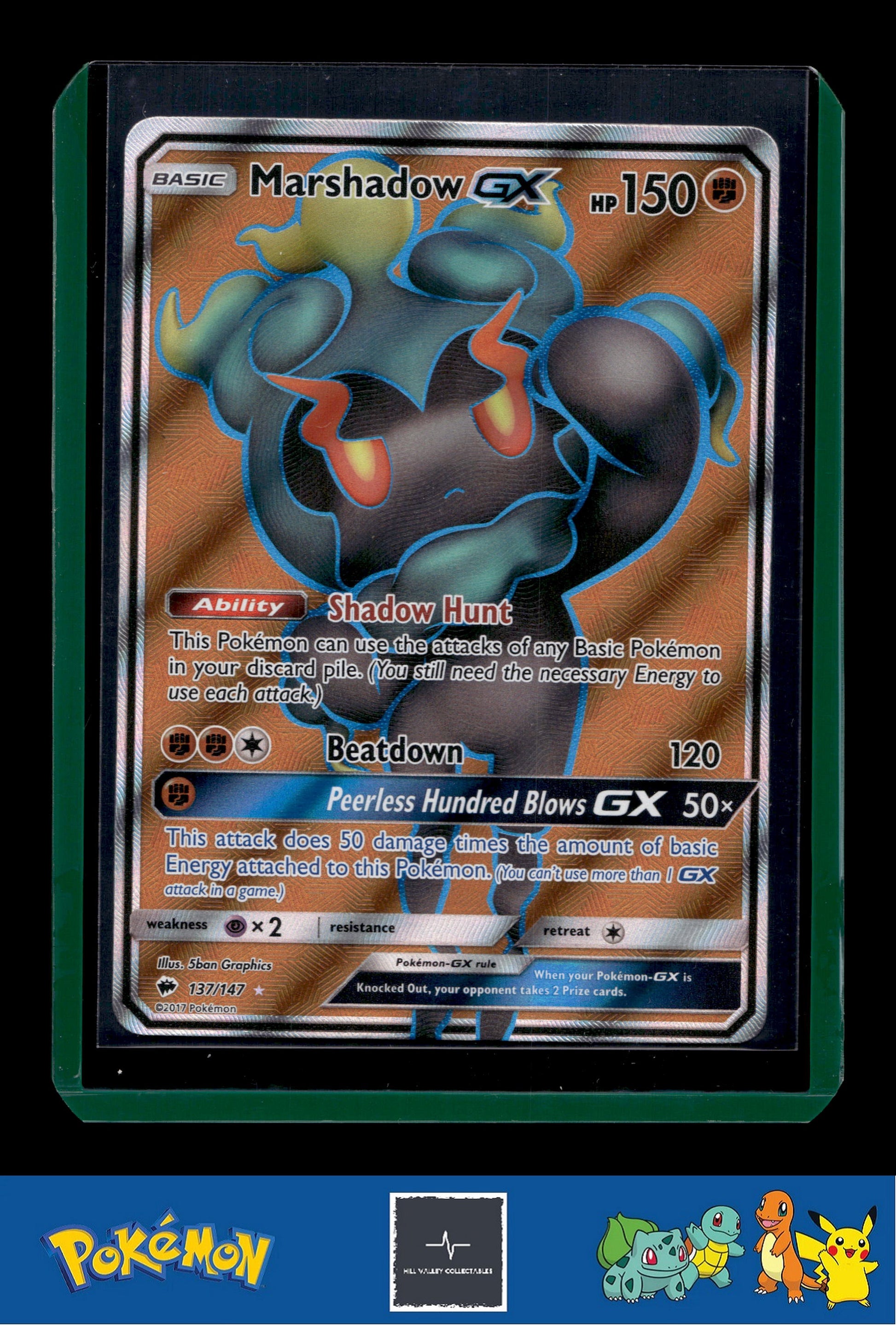 2017 Pokemon SM Burning Shadows 137/147 Marshadow GX