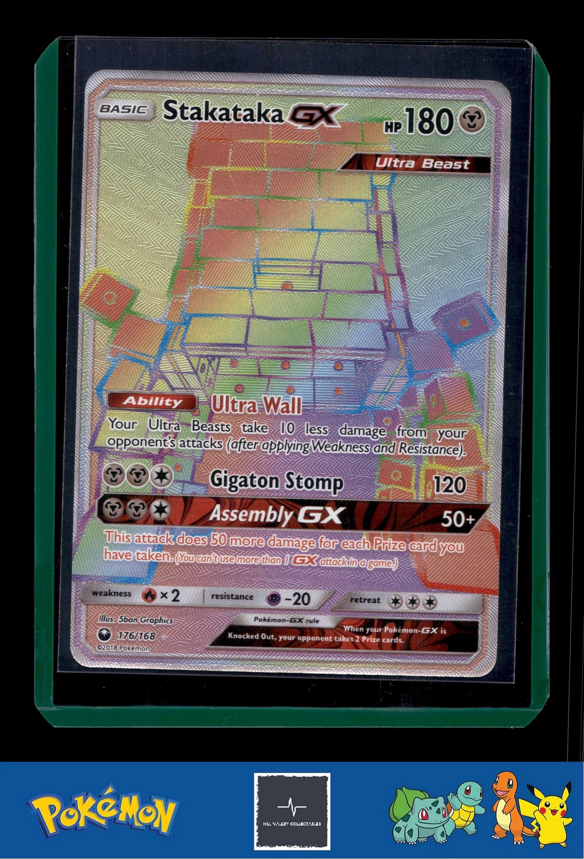 2018 Pokemon SM Celestial Storm 176/168 Stakataka GX