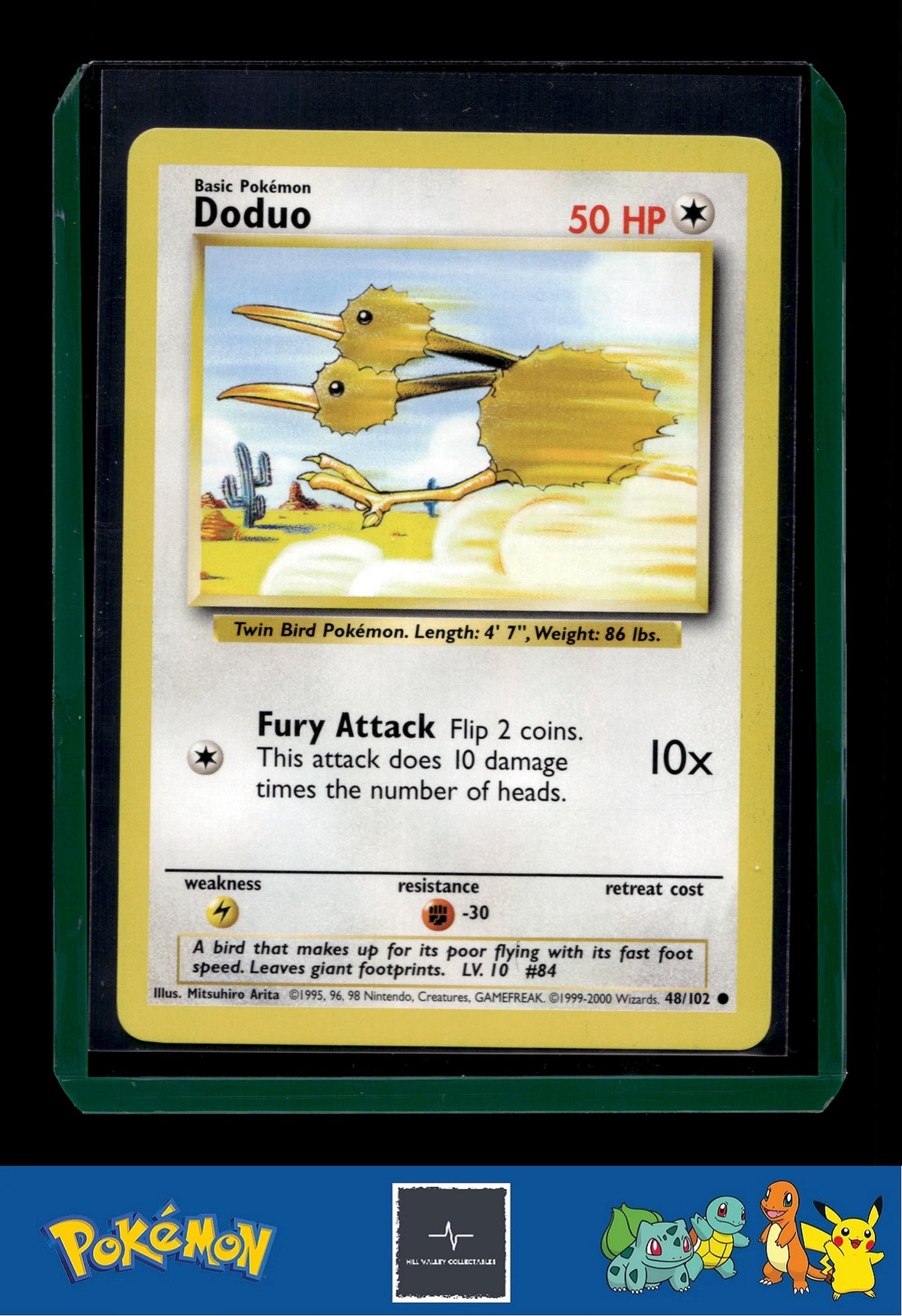 1999-2000 Pokemon 4th Print UK Base Set 48/102 Doduo