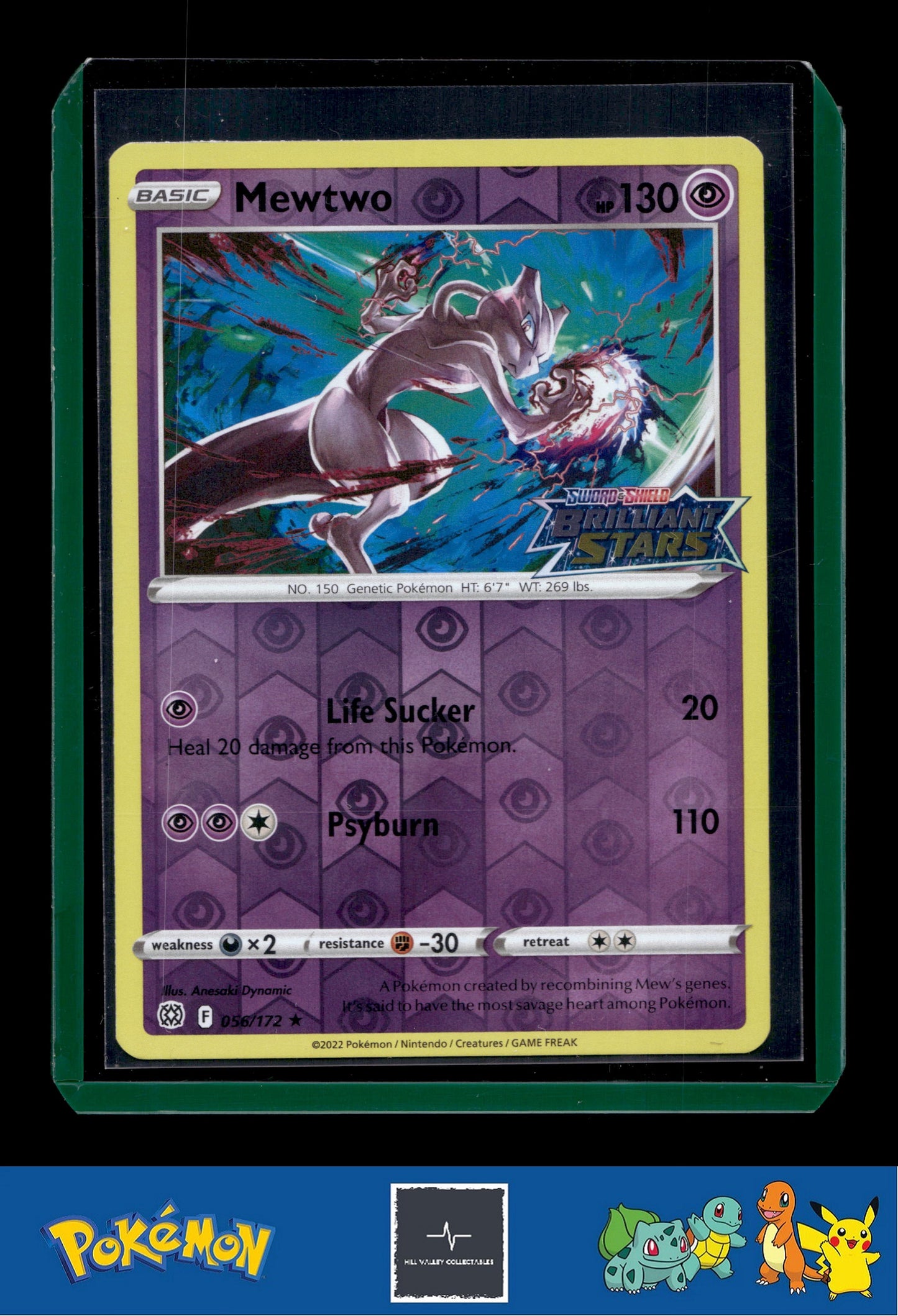 2021 Pokemon SWSH Brilliant Stars Promo 056/172 Mewtwo Stamped