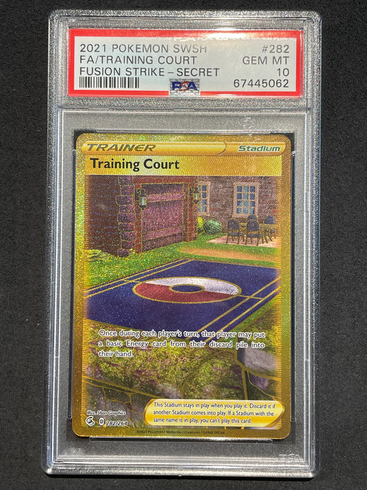 2021 Pokemon SWSH Fusion Strike 282/264 Training Court PSA 10