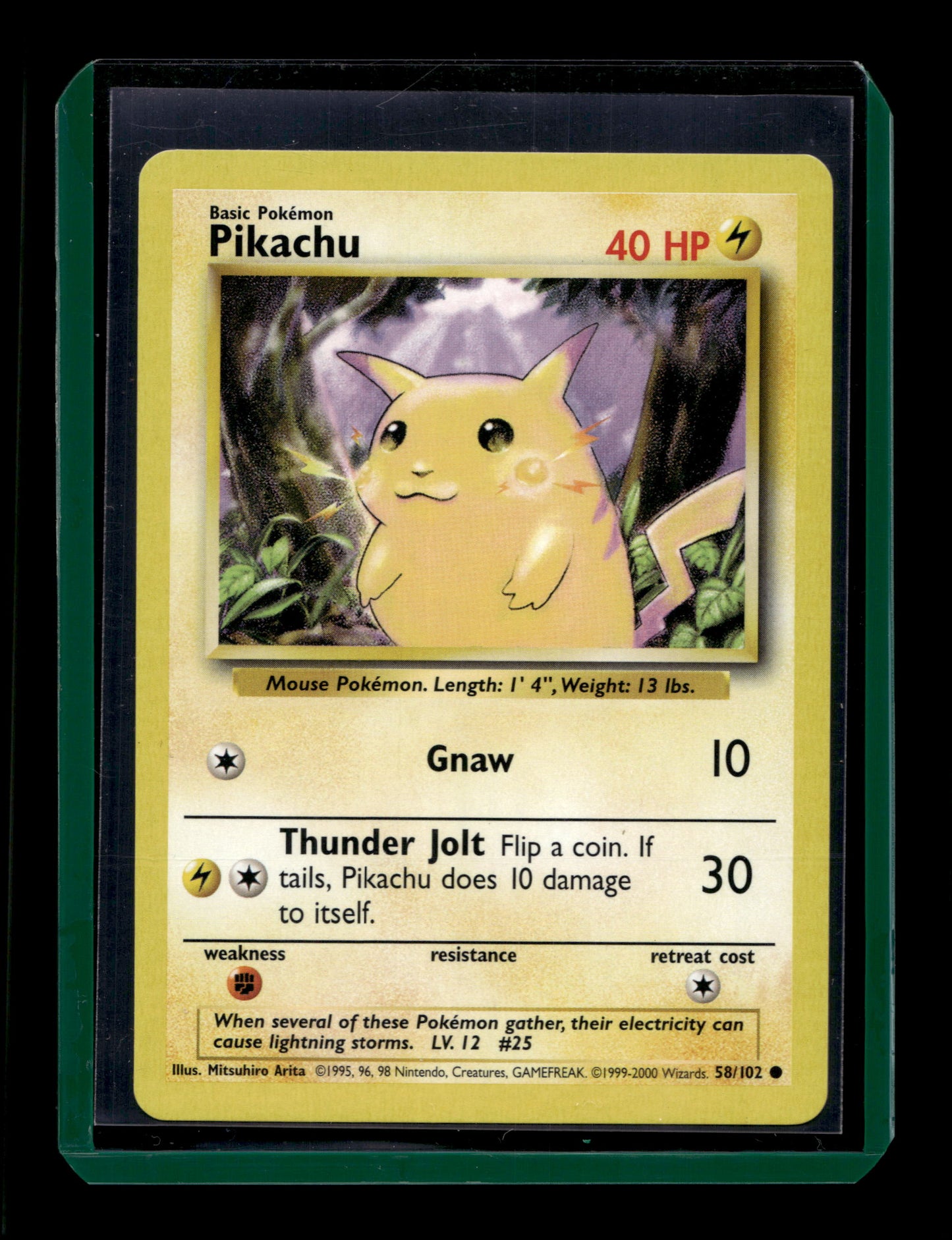 1999-2000 Pokemon 4th Print UK Base Set 58/102 Pikachu