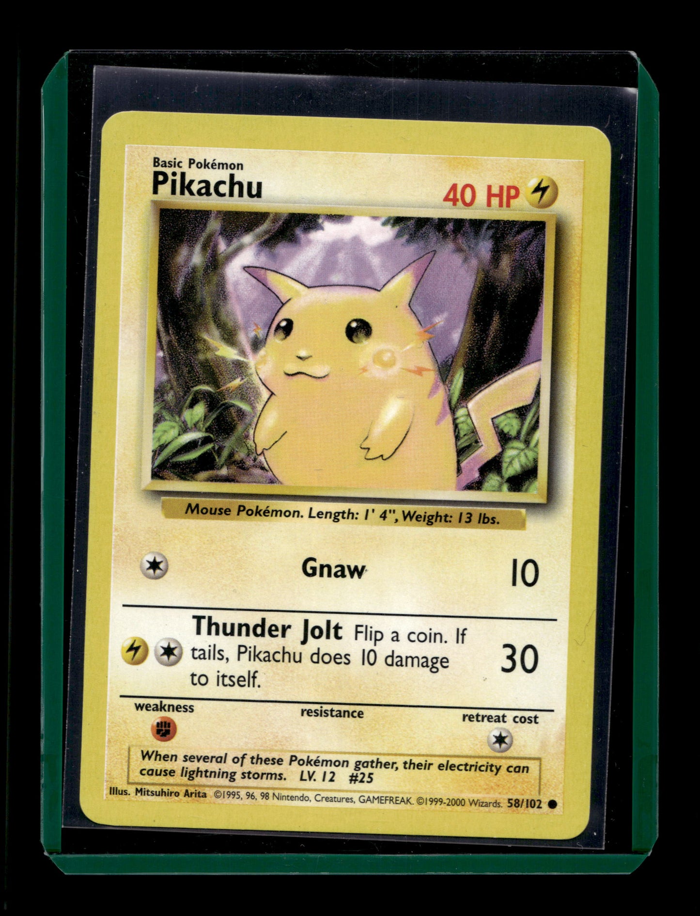 1999-2000 Pokemon 4th Print UK Base Set 58/102 Pikachu