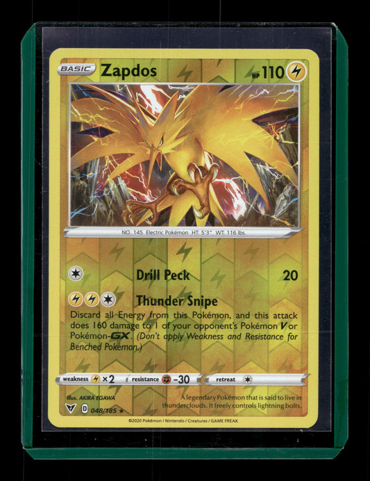 2020 Pokemon SWSH Vivid Voltage 048/185 Zapdos Reverse