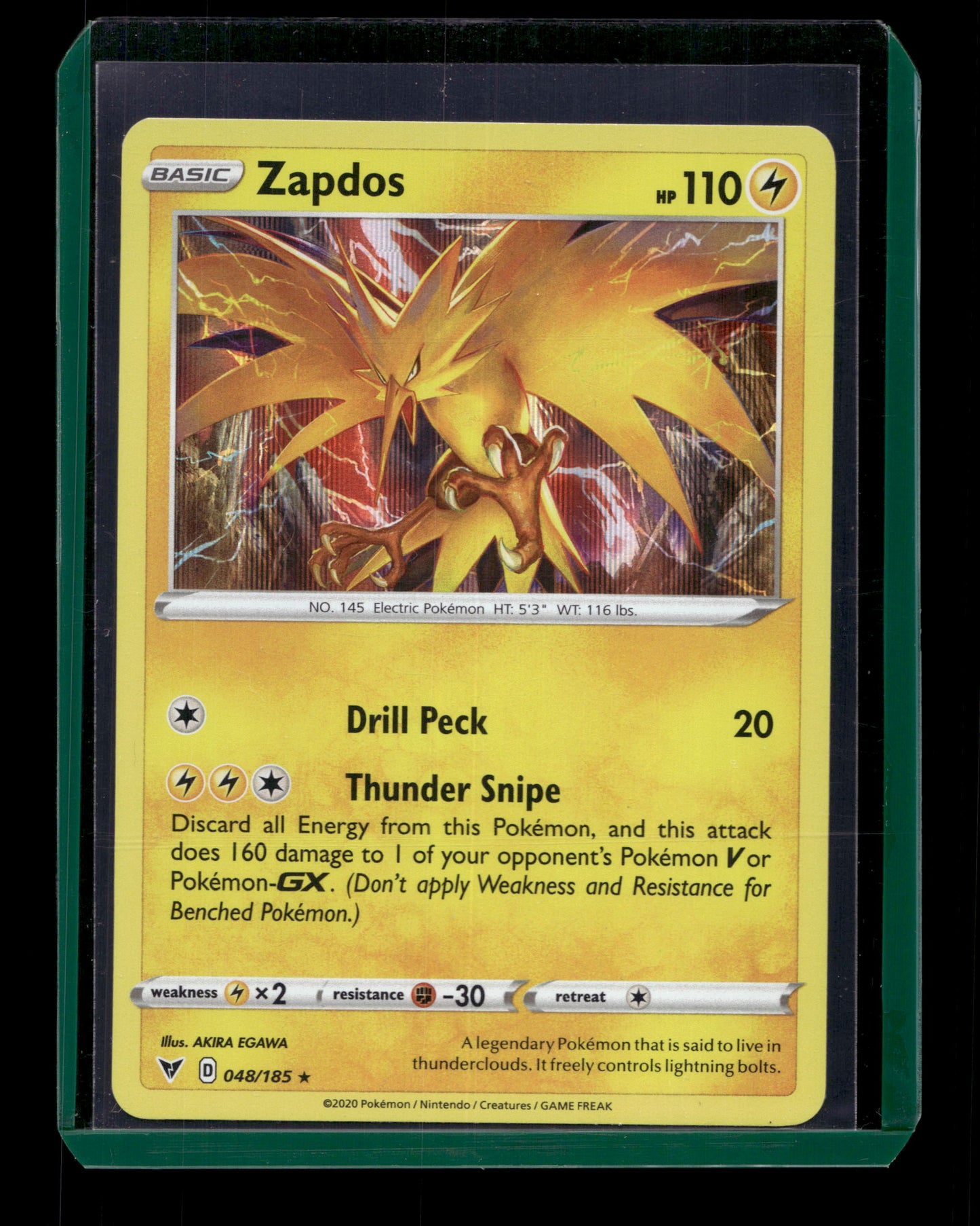 2020 Pokemon SWSH Vivid Voltage 048/175 Moltres Holo