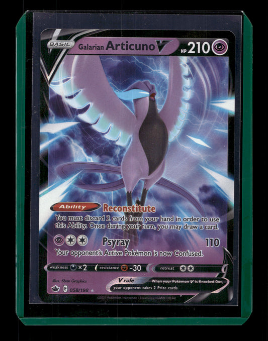 2021 Pokemon SWSH Chilling Reign 058/198 Galarian Articuno V