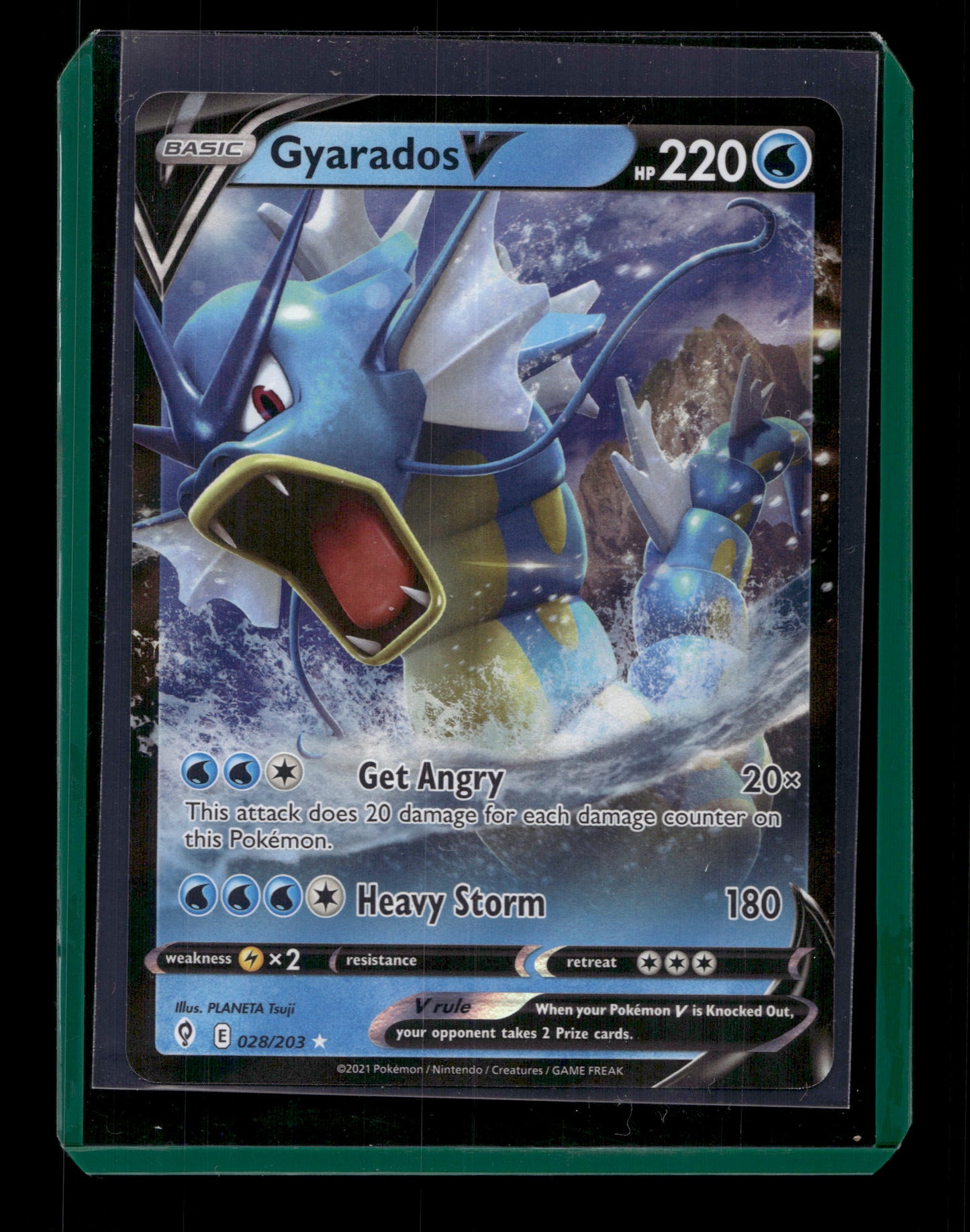 2021 Pokemon SWSH Evolving Skies 028/203 Gyarados V