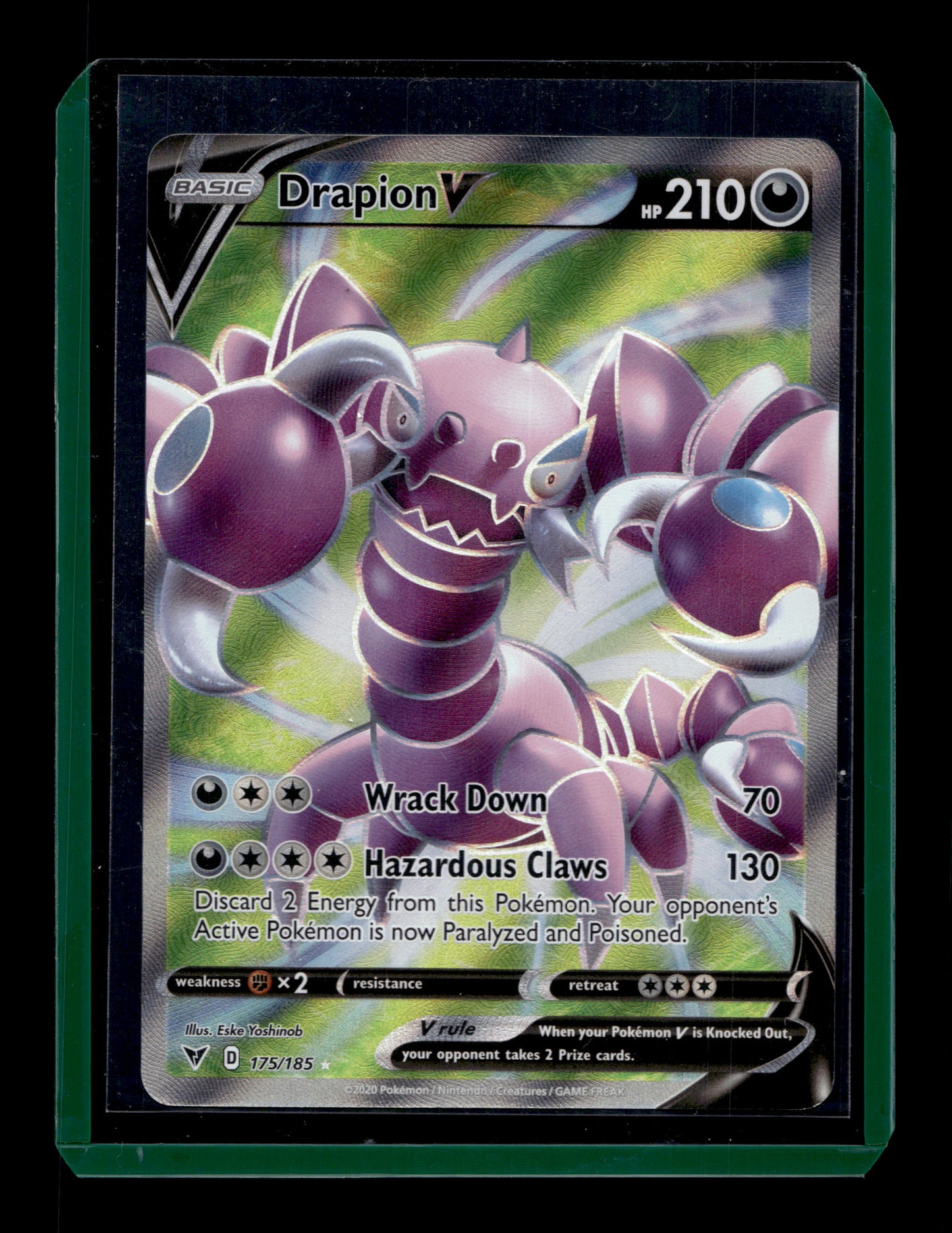 2020 Pokemon SWSH Vivid Voltage 175/185 Drapion V