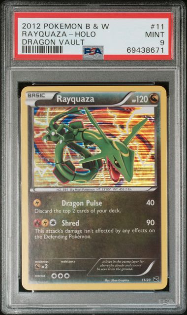 2013 Pokemon BW Dragon Vault 11/20 Rayqueza Holo PSA 9