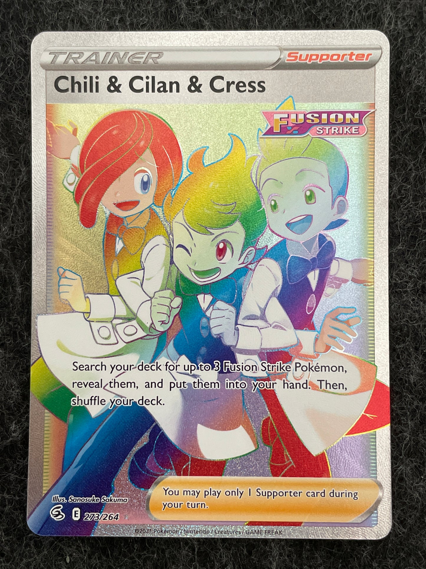 2022 Pokemon SWSH Fusion Strike 273/236 Chili & Cilan & Cress