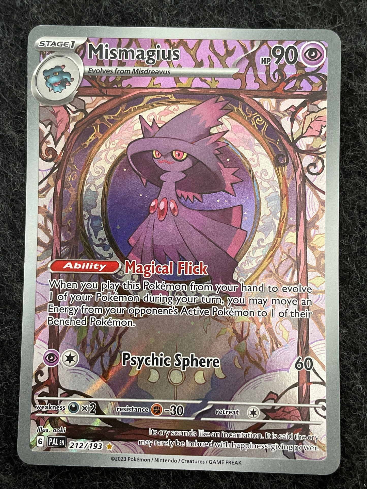 2023 Pokemon SV PALen Paldea Evolved 212/193 Mismagius