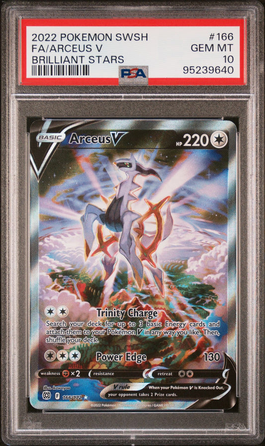 2021 Pokemon SWSH Brilliant Stars 166/172 Arceus V PSA 10