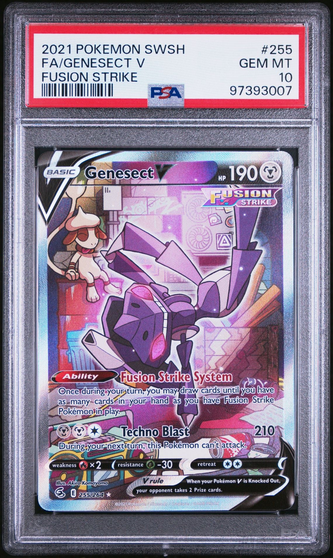 2021 Pokemon SWSH Fusion Strike 255/264 Genesect V PSA 10