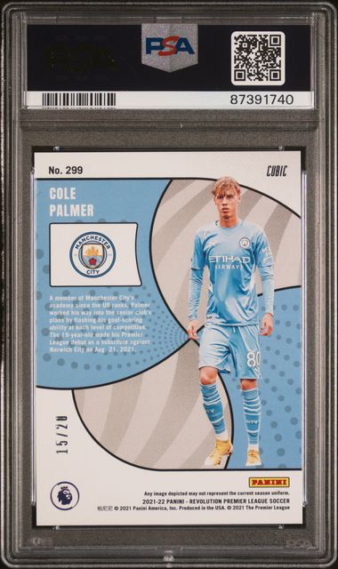 2021 Panini Revolution Premier League /20 Cubic 299 Cole Palmer PSA 9