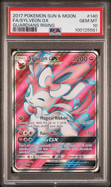 2017 Pokemon SM Guardians Rising 140/145 Sylveon GX PSA 10