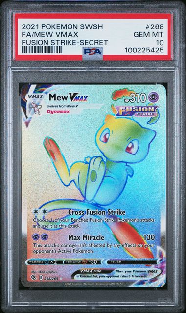 2021 Pokemon SWSH Fusion Strike 268/236 Mew VMAX PSA 10