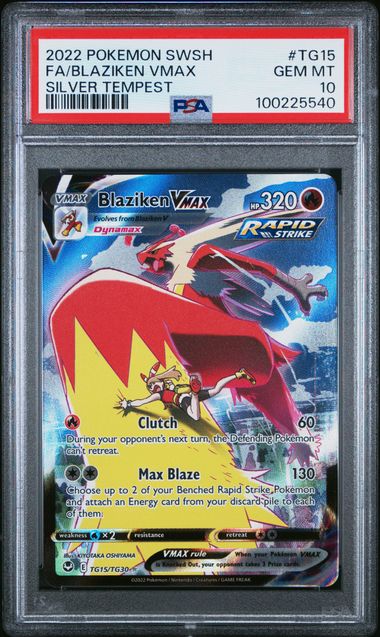 2022 Pokemon SWSH Silver Tempest TG15/TG30 Blaziken VMAX PSA 10