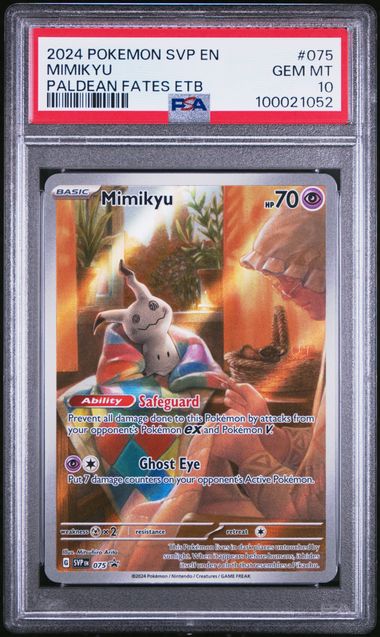 2024 Pokemon SVPen Paldean Fates ETB 075 Mimikyu PSA 10