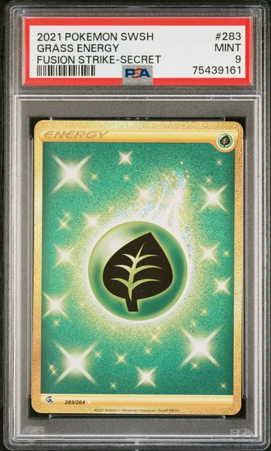 2021 Pokemon SWSH Fusion Strike 283/264 Grass Energy PSA 9