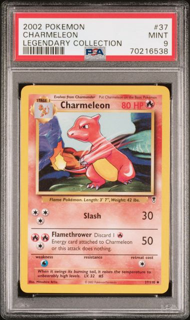 2002 Pokemon WotC Legendary Collection 37/110 Charmeleon PSA 9