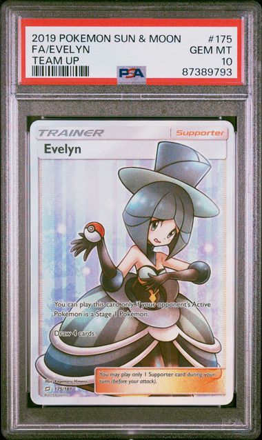 2019 Pokemon SM Team Up 175/181 Evelyn PSA 10