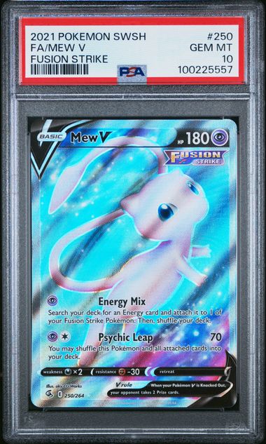 2021 Pokemon SWSH Fusion Strike 250/236 Mew V PSA 10