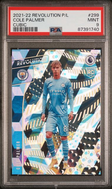 2021 Panini Revolution Premier League /20 Cubic 299 Cole Palmer PSA 9