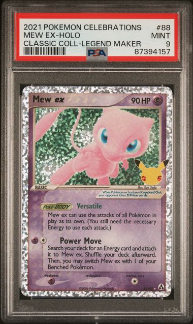 2021 Pokemon Celebrations Classic Collection 89/92 Mew ex PSA 9