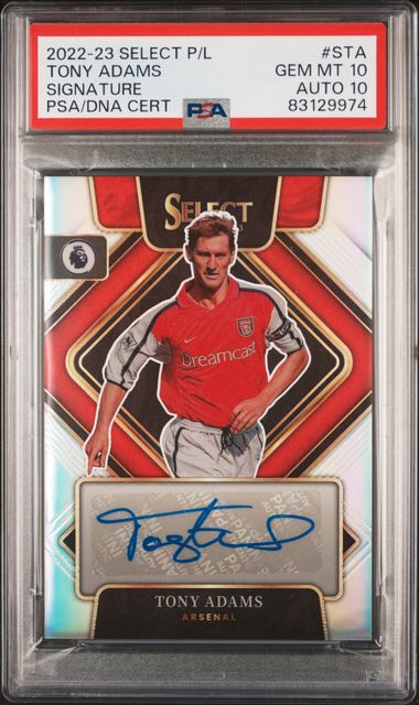 2022-23 Panini Select Signature Tony Adams DNA & PSA 10